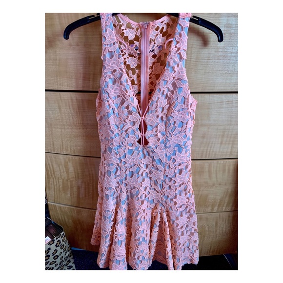 💛HOST PICK💛 Lace Up Peach Dress - Picture 3 of 3